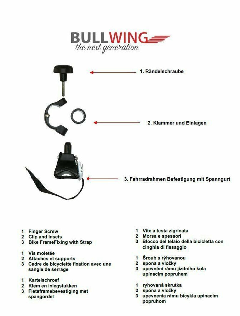 Bullwing Fahrradhalter Für Fahrradträger Heckträger 2Er Set Aus Kurz Und Lang