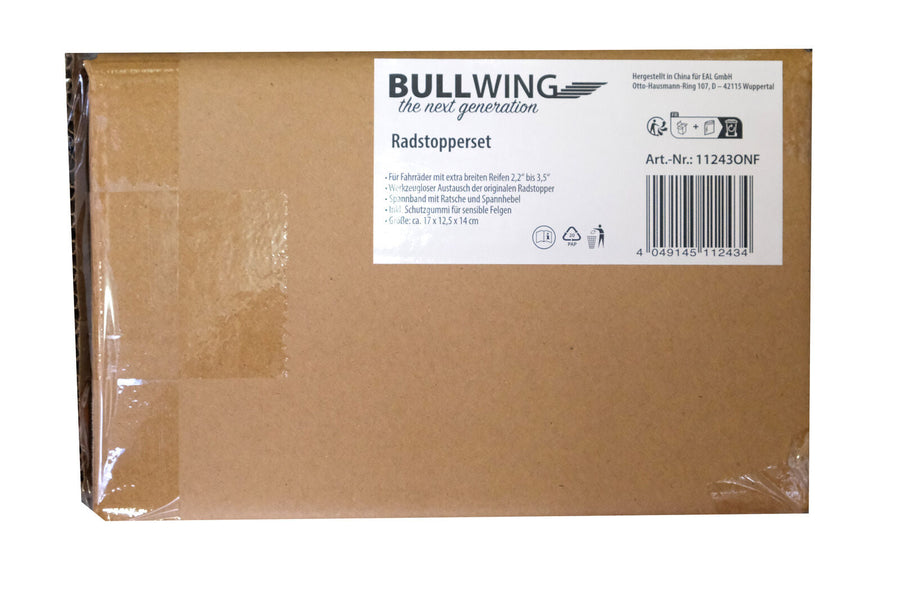 Bullwing Radstopper Für Breite Reifen Bis 3,25 Zoll, 4-Tlg. Für Fahrradträger