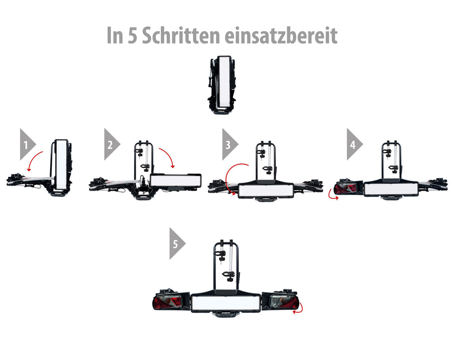 Bullwing SR10 Fahrradträger Für 2 Fahrräder Oder 2 E-Bikes Heckträger Abklappbar