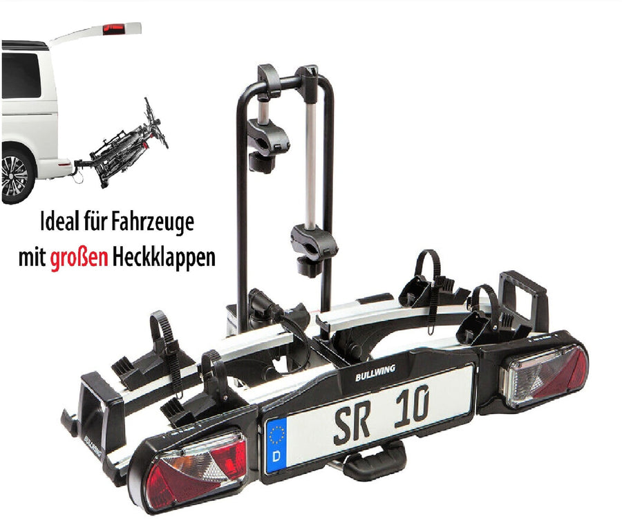 Bullwing SR10 Fahrradträger Für 2 Fahrräder Oder 2 E-Bikes Heckträger Abklappbar