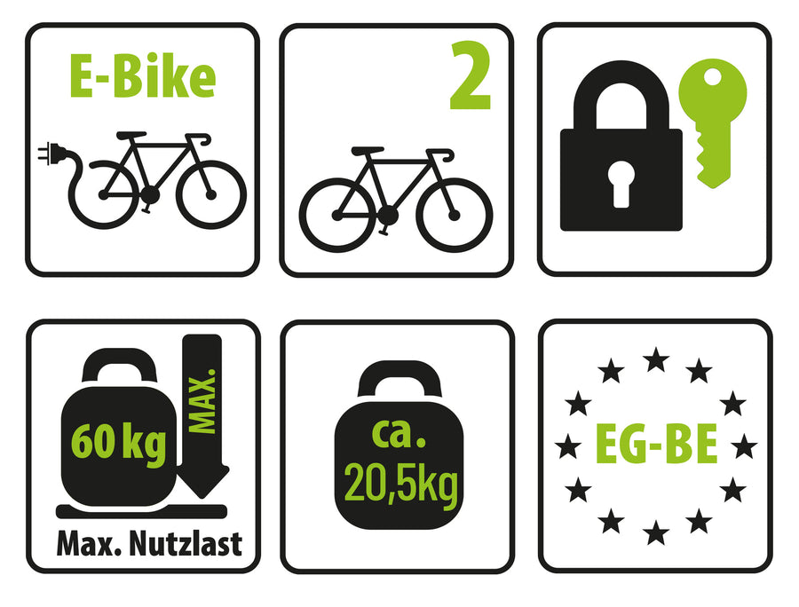Fahrradträger Für 2 Fahrräder Flügeltüren Kupplungsträge
