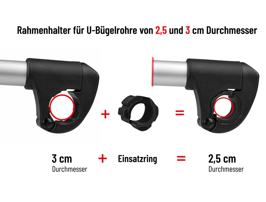 Bullwing Strap Rahmenhalter Für Fahrradträger Kurz Ø 25+30Mm Rohrdurchmesse