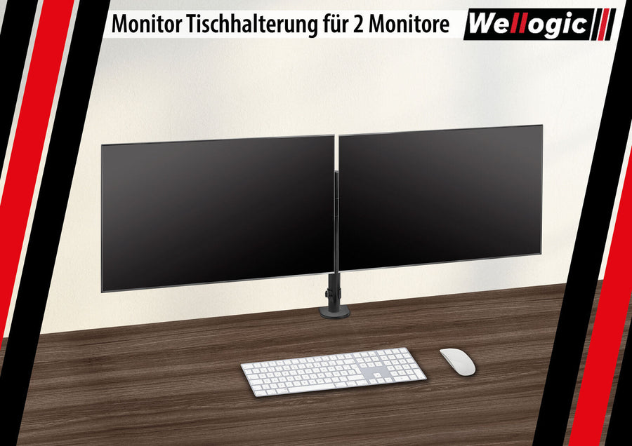 Monitorhalter Für 2 Monitore 13 -27 Zoll Höhenverstellb